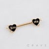 HEART SHAPE BITE ME ENGRAVE NAUGHTY 316L SURGICAL STEEL NIPPLE RING SHIELD